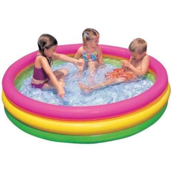 Baby Bath Tub, Baby Swimming Pool With Pumper (24x8 Inch) with Multicolor - Image 2