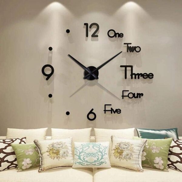 3d wall clock, 3d wall clock digital, 3d wall clock price in Bangladesh, decorative 3d wall clock - Image 2