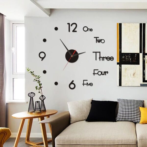 3d wall clock, 3d wall clock digital, 3d wall clock price in Bangladesh, decorative 3d wall clock - Image 3