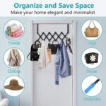 Adjustable 6-Hook Flexible Back Door Hook Hanger