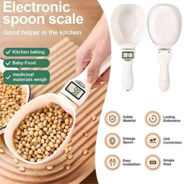 Digital Measuring Spoon, 2025 New Food Measuring Scoop Scale 800g / 0.1g High Precision with LCD Screen, Display Electronic Measuring Spoon for Kitchen Gadgets and Daily Meals.