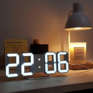 3D Display LED Digital Clock Electronic Clock Wall Hanging & Desk Clock